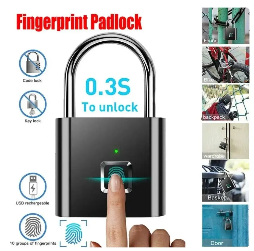 Fingerprint Lock Keyless Waterproof Anti-Theft Smart Lock