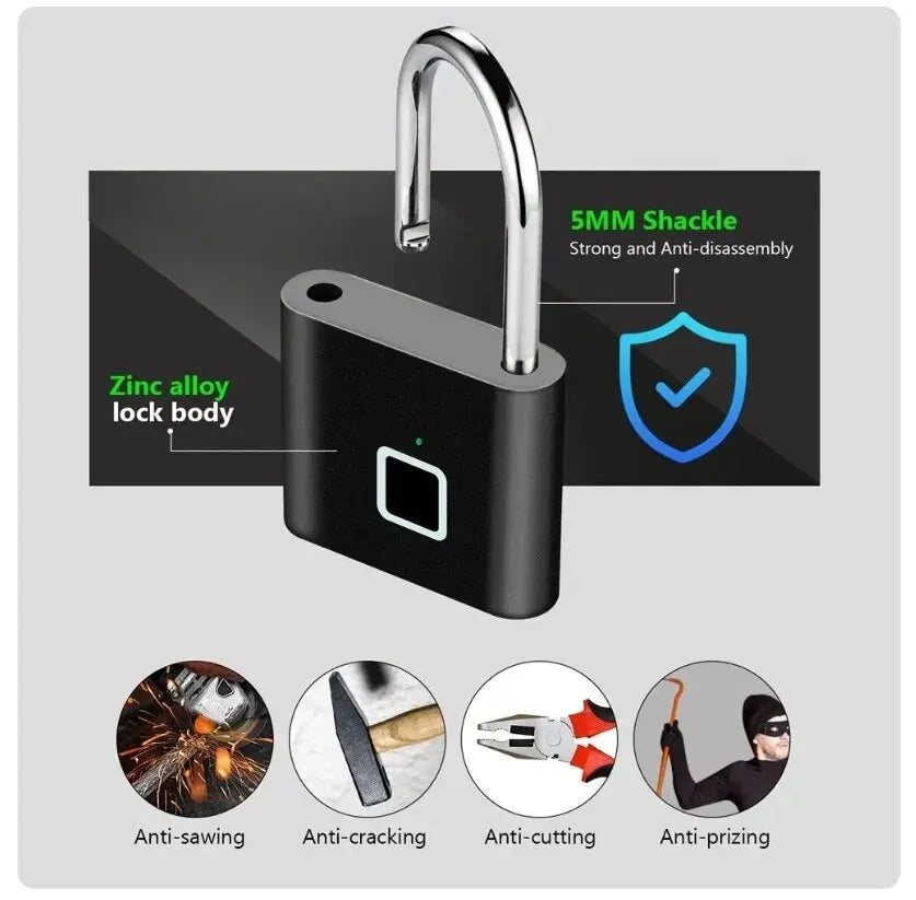 Fingerprint Lock Keyless Waterproof Anti-Theft Smart Lock